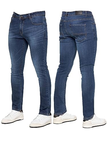 989Zé ENZO EZ325 Herren-Jeans, Stretch, Skinny-Fit, Denim-Hose, alle Taillengrößen, dunkelblau, 48W x 30L von 989Zé ENZO