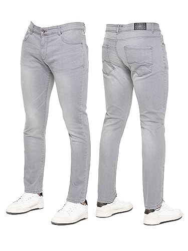 989Zé ENZO EZ325 Herren-Jeans, Stretch, Skinny-Fit, Denim-Hose, alle Taillengrößen, grau, 34 W/30 L von 989Zé ENZO