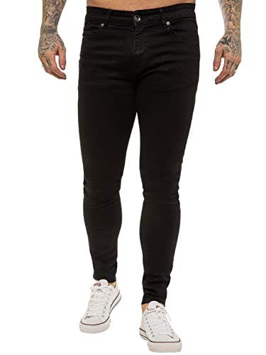 989Zé ENZO EZ326 Herren-Jeans, Sim-Fit, Stretch-Jeans, Denim-Hose, alle Taillengrößen, Schwarz , 34 W/34 L von 989Zé ENZO