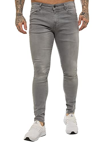 989Zé ENZO EZ326 Herren-Jeans, Sim-Fit, Stretch-Jeans, Denim-Hose, alle Taillengrößen, grau, 34 W/30 L von 989Zé ENZO