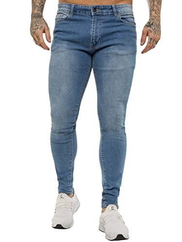 989Zé ENZO EZ326 Herren-Jeans, Sim-Fit, Stretch-Jeans, Denim-Hose, alle Taillengrößen, hellblau, 30 W/30 L von 989Zé ENZO