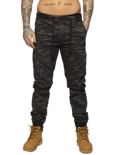 989Zé ENZO EZ409 Herren-Jogginghose, Camouflage, Militär-Stil, aus Baumwolle, khaki, 30 W/32 L von 989Zé ENZO