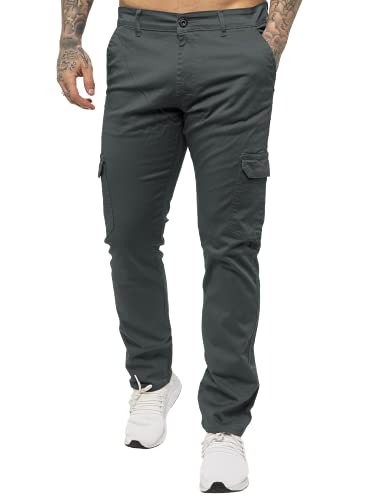 989Zé ENZO EZ410 Herren Cargo Combat Hose Baumwolle Slim Fit Chinos Stretch Jeans Arbeitshose Casual, grau, 30 W/32 L von 989Zé ENZO