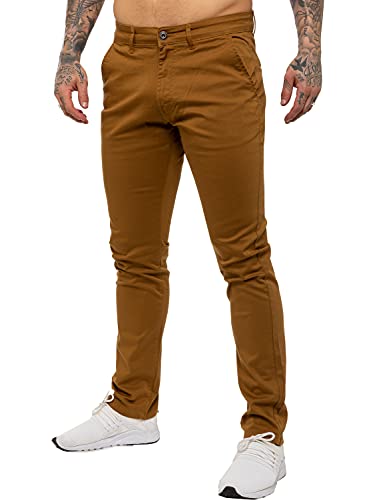 989Zé ENZO Herren Chinohose Slim Fit Stretch Chino Jeanshose EZ348 TAN 38W / 30L von 989Zé ENZO
