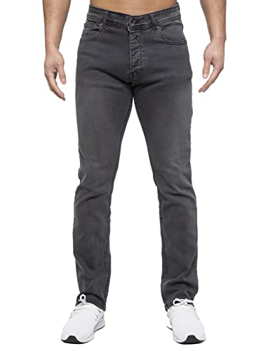 989Zé ENZO Herren-Jeans, Stretch, gerades Bein, normale Passform, klassische Denim-Jeans, alle Taillengrößen, grau, 44W x30L von 989Zé ENZO