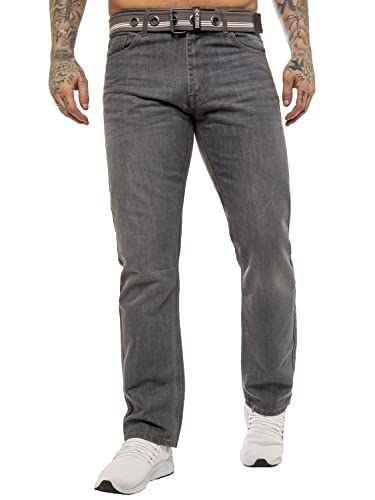 989Zé ENZO Herren-Jeans mit geradem Bein, normale Passform, Denim-Hose, grau, 44 W/32 L von 989Zé ENZO