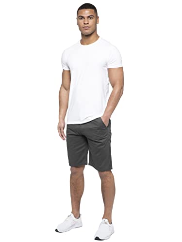 989Zé ENZO Herren Shorts Baumwolle Chino Hose Sommer Casual Smart, grau, 40W von 989Zé ENZO