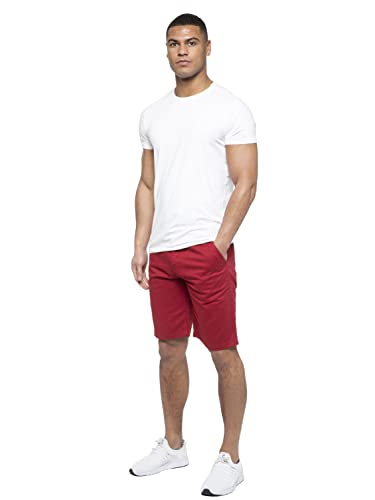 989Zé ENZO Herren Shorts Baumwolle Chino Hose Sommer Casual Smart, rot, 36W von 989Zé ENZO