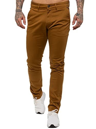 989Zé ENZO Herren Skinny Slim Fit Chinos Stretch Hose Hose, hautfarben, 38 W / 34 L von 989Zé ENZO