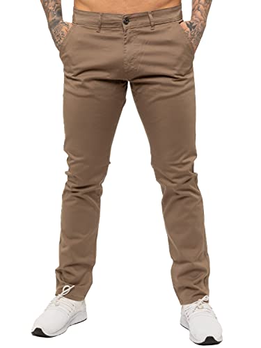 989Zé ENZO Herren Skinny Slim Fit Chinos Stretch Hose Pants, beige, 40 W/32 L von 989Zé ENZO