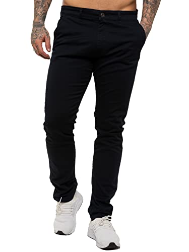 989Z? ENZO Herren Skinny Slim Fit Chinos Stretch Hose Pants, Navy, 40W / 30L von 989Zé ENZO