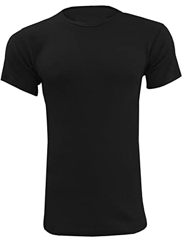 989Zé ENZO Herren Thermo-Top Lange Unterhose T-Shirt Unterwäsche Ski Winter Wärmer Stretch Kurz und Langarm Basisschicht, Schwarzes kurzärmliges Schwarz, 58 von 989Zé ENZO