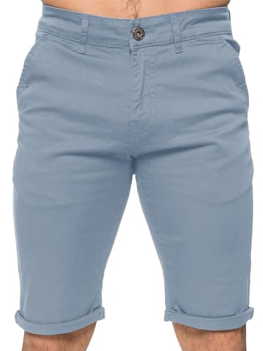 989Zé ENZO Kurze Hosen Herren Chino Shorts Baumwolle Regular Fit Sommer Jeanshose mit Taschen EZS348 HIMMELBLAU 32 von 989Zé ENZO
