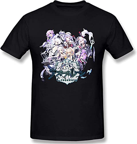 Azur Lane 3D Print Short Sleeve Fashion T Shirt for Men 100% Cotton Black Black T-Shirts & Hemden(3X-Large) von 98SUNYE