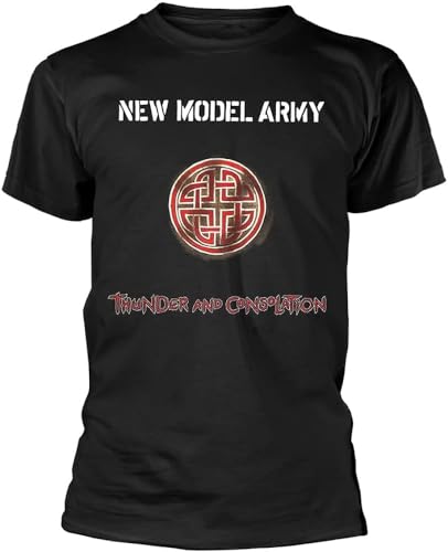 New Model Army Thunder and Consolation T-Shirt Black L T-Shirts & Hemden(Medium) von 98SUNYE
