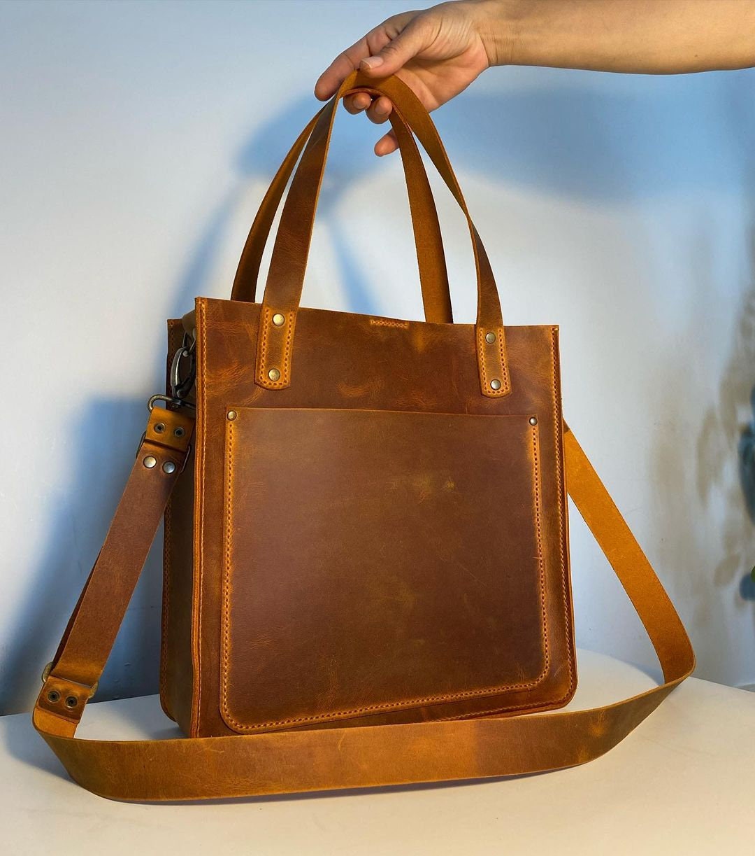 Echtleder Limitierte Handgemachte Tasche Besonderes Designer Design Mit Portemonnaie Auf Ihrem Namen | Für Besondere Discont Pm Me von 99percenthandmade