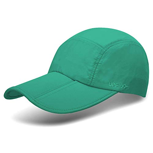 UPF 50+ Faltbare Baseballkappe Sonnenschutz Schnell Trocken Tragbar Faltbare Hüte für Männer oder Frauen, Aquamarin, Einheitsgröße von 9M Clothing Company