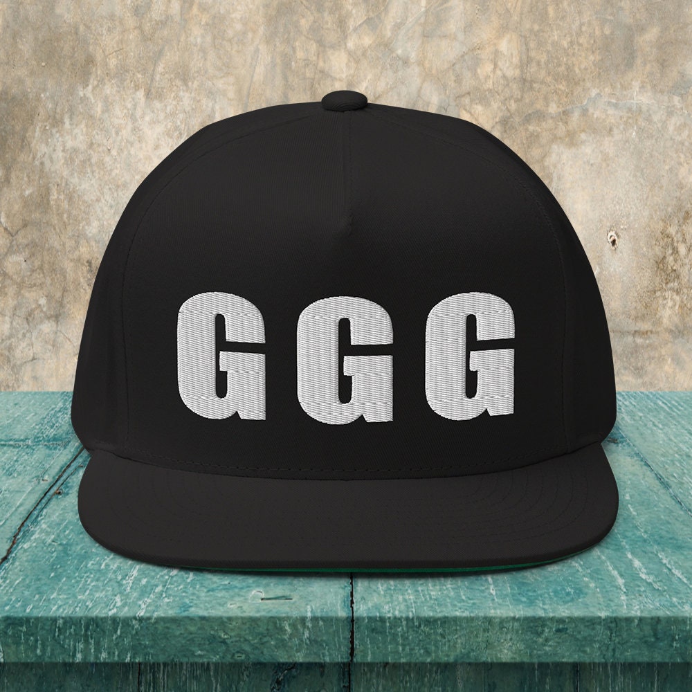 Ggg Flat Bill Cap, Bestickte Mütze, Triple G, Gennady Golovkin, Boxlegende, Kampfsport, Für Männer, Frauen, Unisex Stil, Boxen Geschenke von 9N20