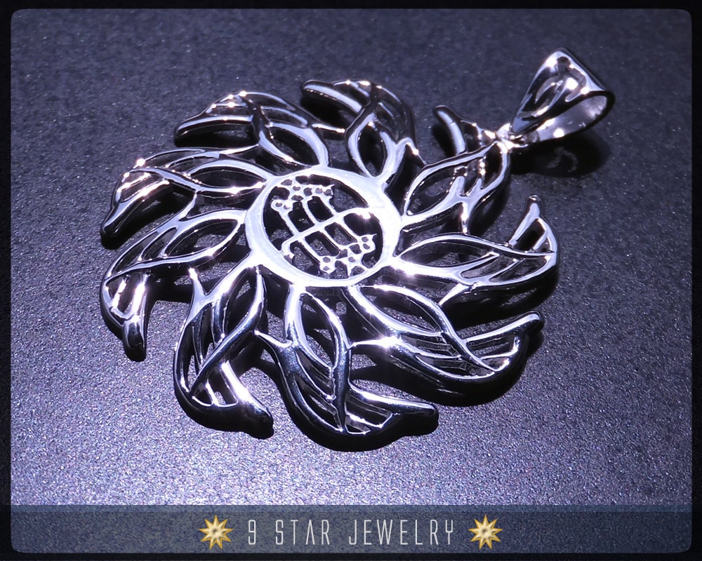 Bps27 - 925 Sterling Silber 9 Stern Bahai Anhänger Mit Delfinen Bps27 - 925 Sterling Silber 9 Stern Bahai Anhänger Mit Delfinen von 9StarJewelry