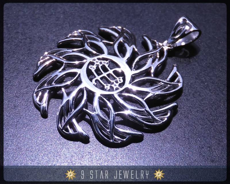 Bps27 - 925 Sterling Silber 9 Stern Bahai Anhänger Mit Delfinen Bps27 - 925 Sterling Silber 9 Stern Bahai Anhänger Mit Delfinen von 9StarJewelry