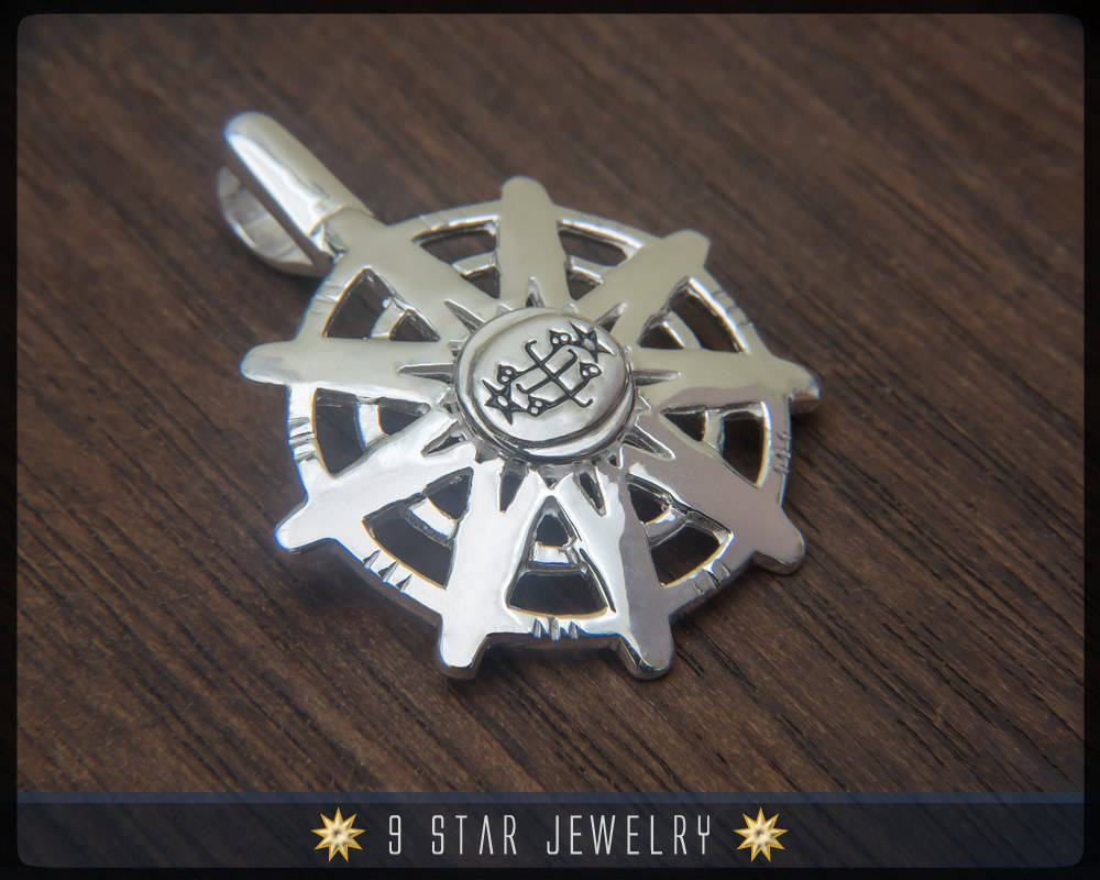 Bps28 - 925 Sterling Silber 9 Stern Bahai Einheit Anhänger Mit Ring Stein Symbol Bps28 - 925 Sterling Silber 9 Stern Bahai Einheit Anhänger Mit Ring Stein Symbol von 9StarJewelry