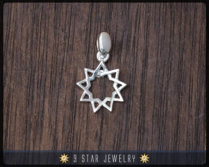 Bps3S - 925 Sterling Silber 9 Stern Bahai Anhänger Bps3S - 925 Sterling Silber 9 Stern Bahai Anhänger von 9StarJewelry