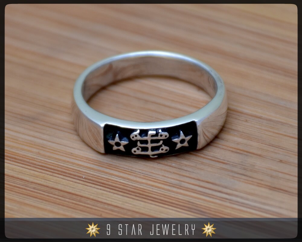 Silber Bahai Ring Stein Symbol - Größen 3 Bis 10 Brs 9 Silber Bahai Ring Stein Symbol - Größen 3 Bis 10 Brs 9 von 9StarJewelry