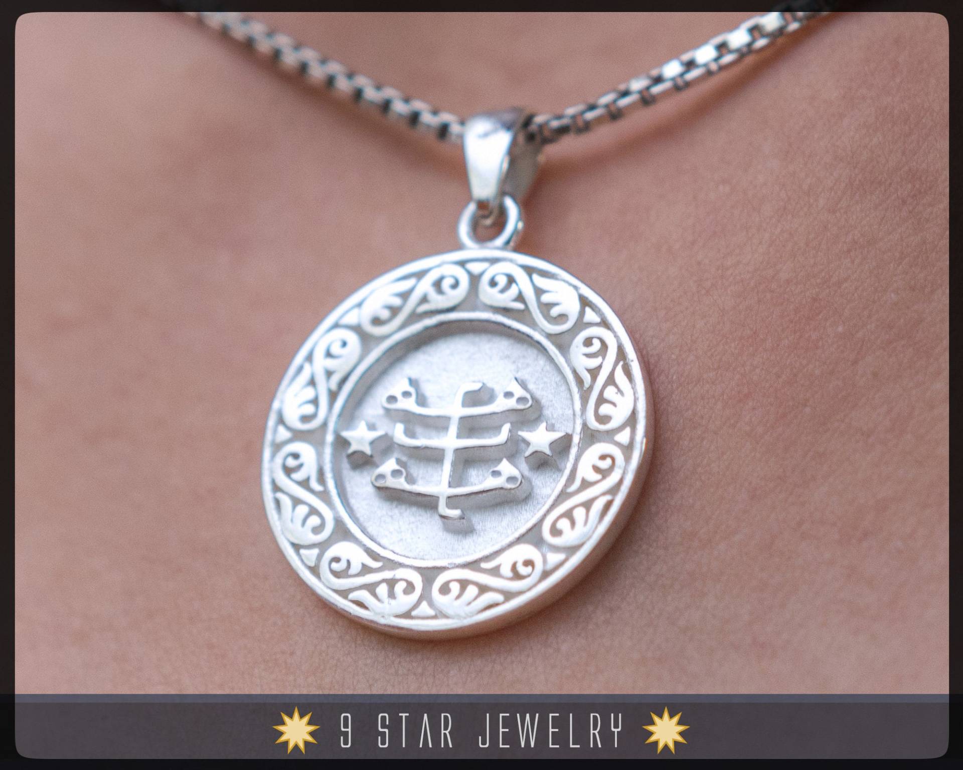 sterling Silber "Garten Von Ridván" Bahai Ringstein Symbol Anhänger - Bps30." sterling Silber "Garten Von Ridván" Bahai Ringstein Symbol Anhänger - Bps30." von 9StarJewelry