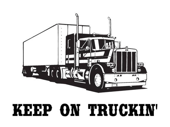 Lustige T-Shirt Halten Auf Truckin T-Shirt Lkw Fahrer 70Er Jahre Retro Country Music Cowboy | Auch Rundhals - Und Hoodies Sm-5xl von 9dollartshirts