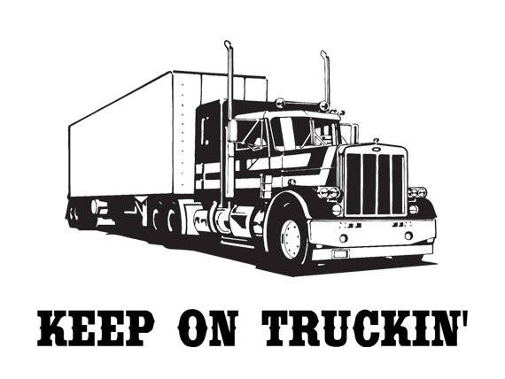 Lustige T-Shirt Halten Auf Truckin T-Shirt Lkw Fahrer 70Er Jahre Retro Country Music Cowboy | Auch Rundhals - Und Hoodies Sm-5xl von 9dollartshirts