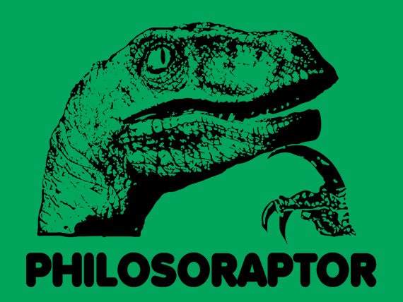Lustige T-Shirt Philosoraptor T-Shirt Dinosaurier Kinder Geburtstag Party Herren | Auch Auf Crewneck Sweatshirts Und Hoodies Sm-5xl von 9dollartshirts