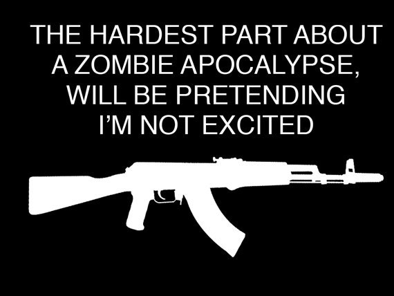 Zombie Tshirt Aufgeregt Über Die Zombie-Apokalypse T-Shirt Herren Damen | Auch Auf Crewneck Sweatshirts Und Hoodies Sm-5xl von 9dollartshirts