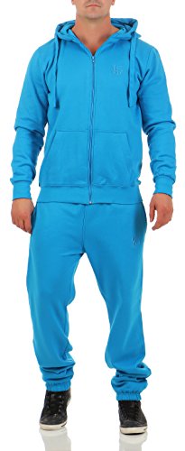 9t5 Jogginganzug Herren Jogger Trainingsanzug Sportanzug Suit 2-teilig blau L von 9t5
