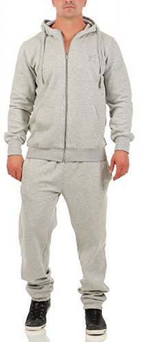9t5 Jogginganzug Herren Jogger Trainingsanzug Sportanzug Suit 2-teilig hellgrau 3XL von 9t5