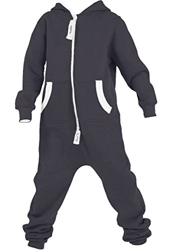 9t5 Kinder Jumpsuit Overall Jogginganzug cool bunt Mädchen Jungen (146, dunkelgrau) von 9t5