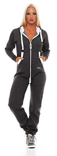9t5 Tres Puntos Girl Jumpsuit dunkelgrau-weiß XL von 9t5