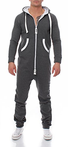 Herren Jumpsuit Farbauswahl Jogging Anzug Trainingsanzug Einteiler Overall von 9t5