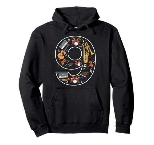 9. Geburtstag 9 Jahre alte Musik Jungen Mädchen Band Pullover Hoodie von 9th Birthday 9 Year Old Music Boys Girls