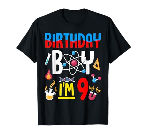 9. Geburtstag Junge Mädchen Wissenschaft Thema 9 Jahre alt lustig B-Day T-Shirt 9. Geburtstag Junge Mädchen Wissenschaft Thema 9 Jahre alt lustig B-Day T-Shirt von 9th Birthday Boy Girls Science Theme 9 Year Old