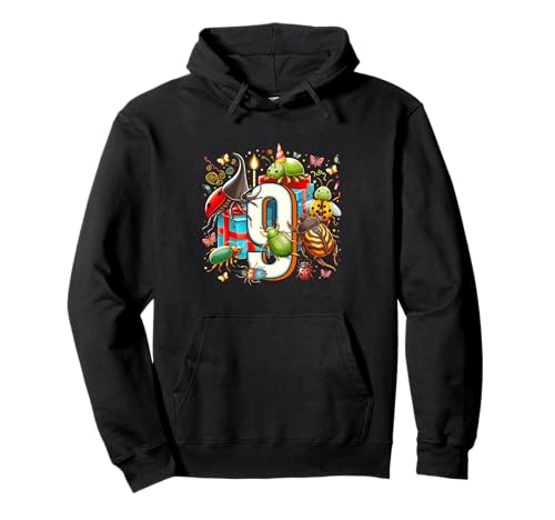 Kinder 9. Geburtstag Käfer Insekten Käfer Biologie 9 Jahre alt Pullover Hoodie von 9th Birthday Bugs Insects Beetles 9 Year Old
