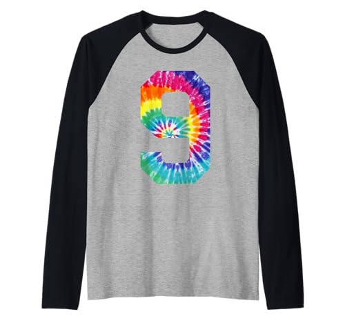Bunte Batik-Zahl 9 Jahre alte Mädchen 9. Geburtstag Party Raglan Bunte Batik-Zahl 9 Jahre alte Mädchen 9. Geburtstag Party Raglan von 9th Birthday shirt tiedye themed party -More Here