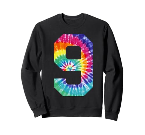 Bunte Batik-Zahl 9 Jahre alte Mädchen 9. Geburtstag Party Sweatshirt Bunte Batik-Zahl 9 Jahre alte Mädchen 9. Geburtstag Party Sweatshirt von 9th Birthday shirt tiedye themed party -More Here
