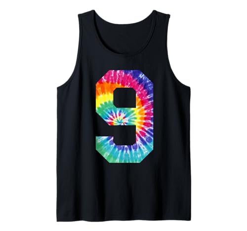 Bunte Batik-Zahl 9 Jahre alte Mädchen 9. Geburtstag Party Tank Top Bunte Batik-Zahl 9 Jahre alte Mädchen 9. Geburtstag Party Tank Top von 9th Birthday shirt tiedye themed party -More Here