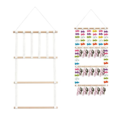 Haarschleifen-Halter, Organizer, Haarschleifenhalter, Haarspangenhalter, Organizer – Haarschleifenhalter, Organizer für Mädchen, Haarspangen, Stirnband, Organizer, Aufbewahrung, Wand, Heimdekoration von A/A