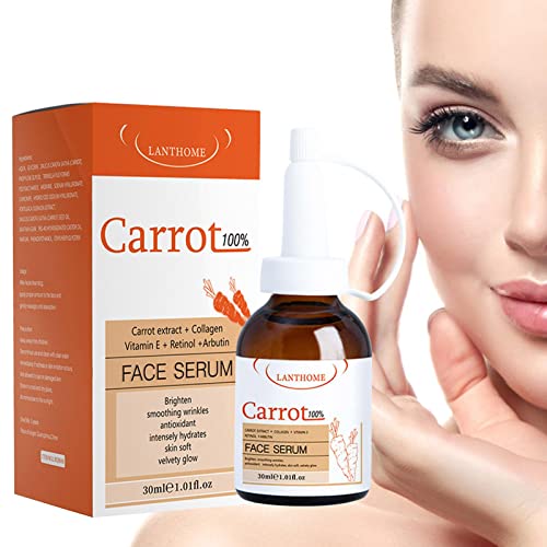 Karottenessenz für Gesicht – 30 ml Feuchtigkeitsessenz für das Gesicht | Feuchtigkeitsspendende Hautpflege Vitamin E, helle Haut dunkle Flecken Korrektor für Frauen und Mädchen A/a von A/A