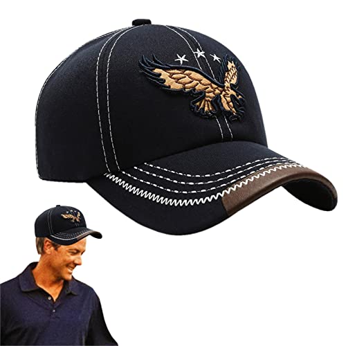 A/R Baseballkappe mit Adler bestickt - Trucker Hut mit amerikanischer Flagge patriotische Kappe Unisex - Adler bestickte Kappe, kreative Baseballkappe Adlerhut Sonnenschutz bestickt Schirmmütze von A/R