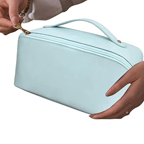 Große Kapazität Reise Kosmetiktasche für Frauen, wasserdichte tragbare Reise Kulturbeutel für Frauen, PU-Leder Make-up Tasche mit Trennwand Tasche von A/R