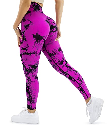A AGROSTE Damen Scrunch Butt Lifting Leggings Hohe Taille Workout Gym Yoga Hose Nahtlose Kompressionsstrumpfhose, #1 Blackviolet, X-Groß A AGROSTE Damen Scrunch Butt Lifting Leggings Hohe Taille Workout Gym Yoga Hose Nahtlose Kompressionsstrumpfhose, #1 Blackviolet, X-Groß von A AGROSTE