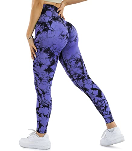 A AGROSTE Damen Scrunch Butt Lifting Leggings Hohe Taille Workout Gym Yoga Hose Tie Dye Nahtlose Kompression Booty Tights, #1 Tiedye Lila, X-Groß A AGROSTE Damen Scrunch Butt Lifting Leggings Hohe Taille Workout Gym Yoga Hose Tie Dye Nahtlose Kompression Booty Tights, #1 Tiedye Lila, X-Groß von A AGROSTE