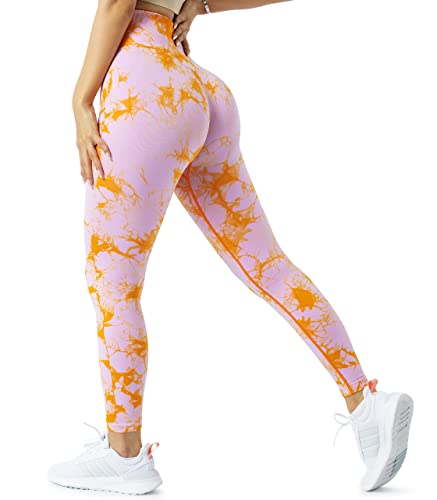 A AGROSTE Damen Scrunch Butt Lifting Leggings Hohe Taille Workout Gym Yoga Hose Tie Dye Nahtlose Kompression Booty Tights, #1 Tiedye Orange, X-Groß A AGROSTE Damen Scrunch Butt Lifting Leggings Hohe Taille Workout Gym Yoga Hose Tie Dye Nahtlose Kompression Booty Tights, #1 Tiedye Orange, X-Groß von A AGROSTE
